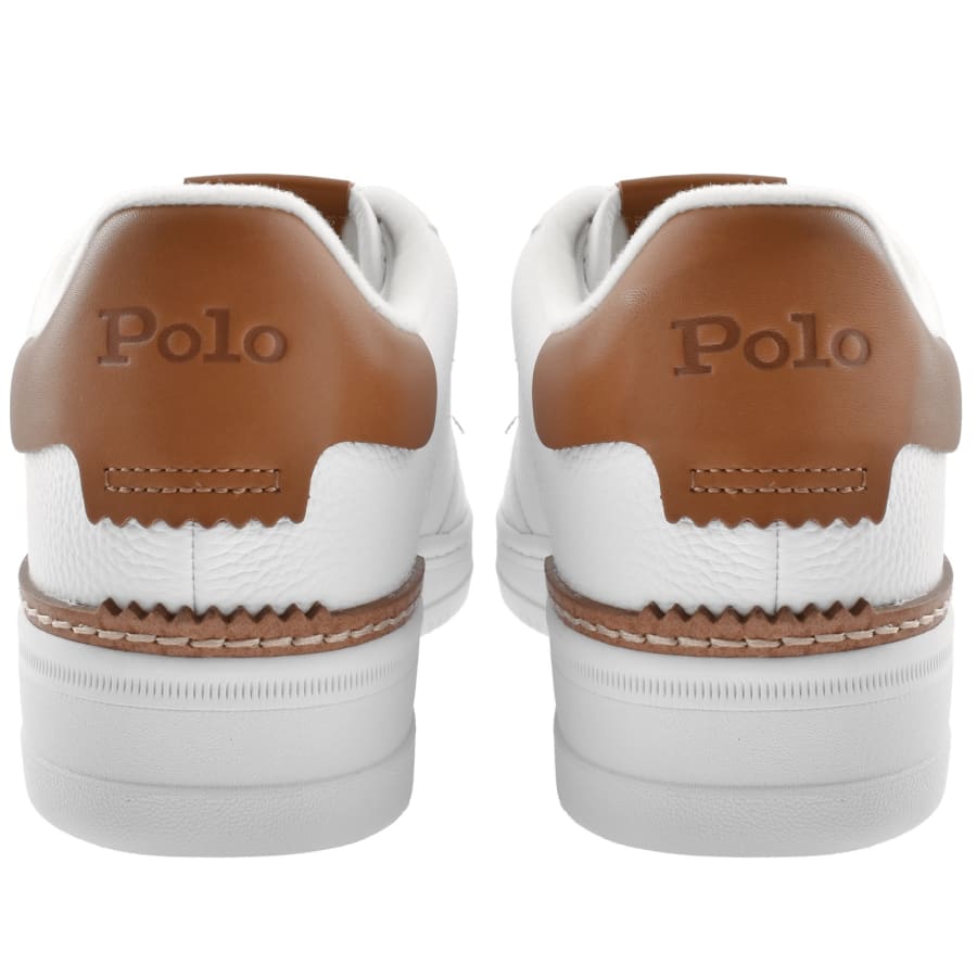 Image number 2 for Ralph Lauren Masters Court Trainers White