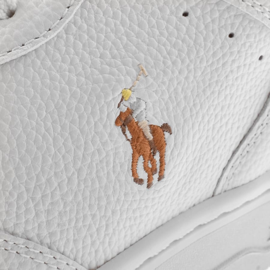 Image number 5 for Ralph Lauren Masters Court Trainers White