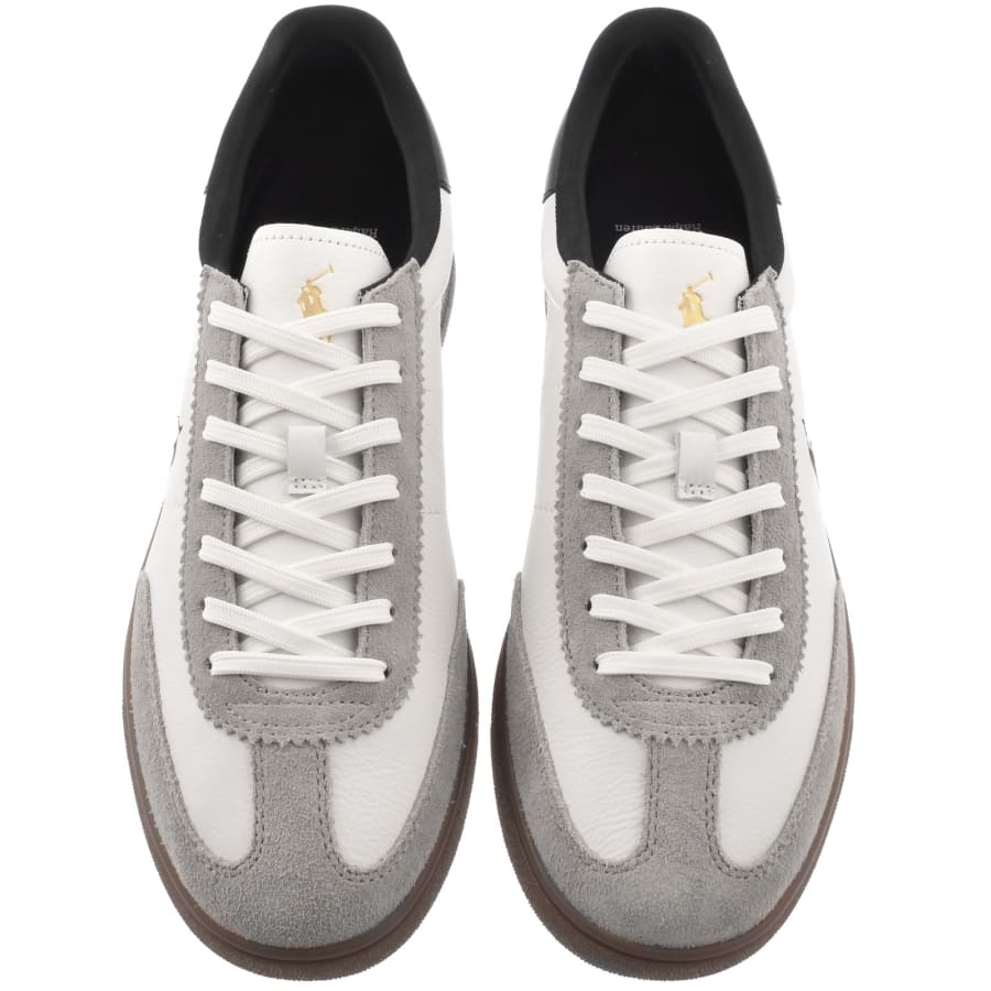Image number 3 for Ralph Lauren Bedford Trainers Earth Grey