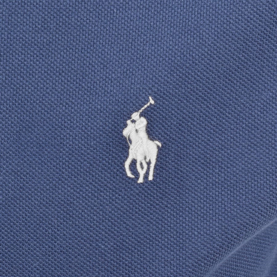 Image number 3 for Ralph Lauren Custom Slim Polo T Shirt Blue