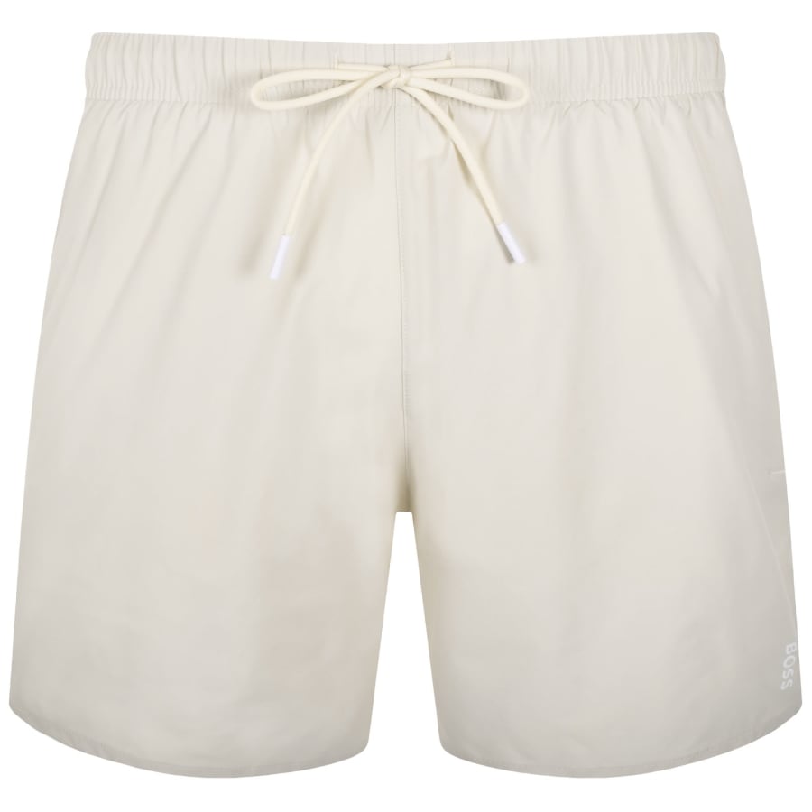Image number 2 for BOSS Iconic Swim Shorts Cream