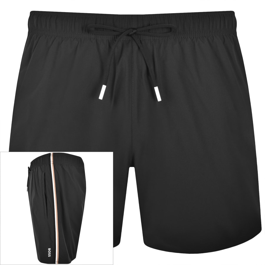 Image number 1 for BOSS Iconic Swim Shorts Dark Grey