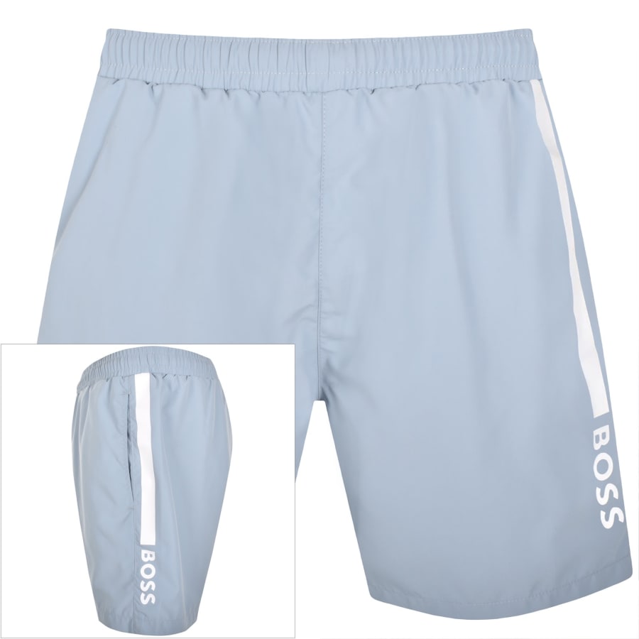 Image number 1 for BOSS Dolphin Swim Shorts Blue