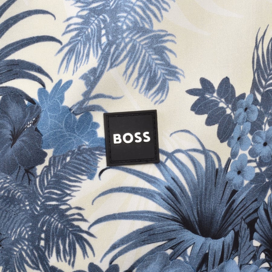 Image number 3 for BOSS Short Sleeve Beach Shirt Blue