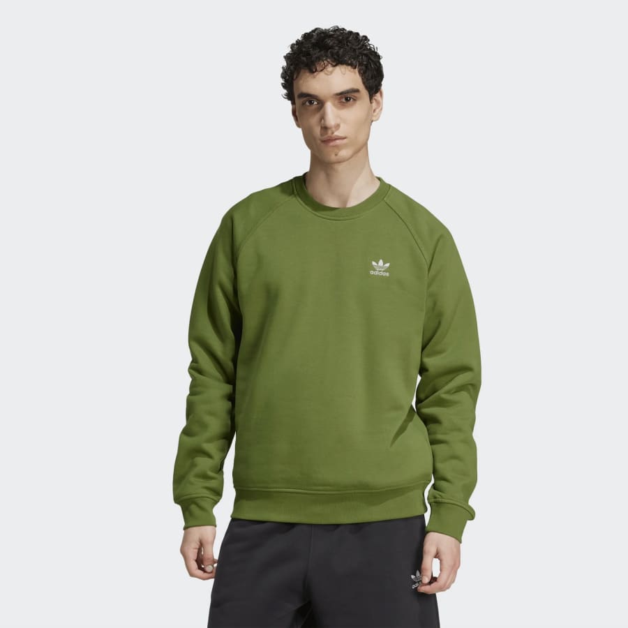 Image number 4 for adidas Originals Essential Sweatshirt Olive