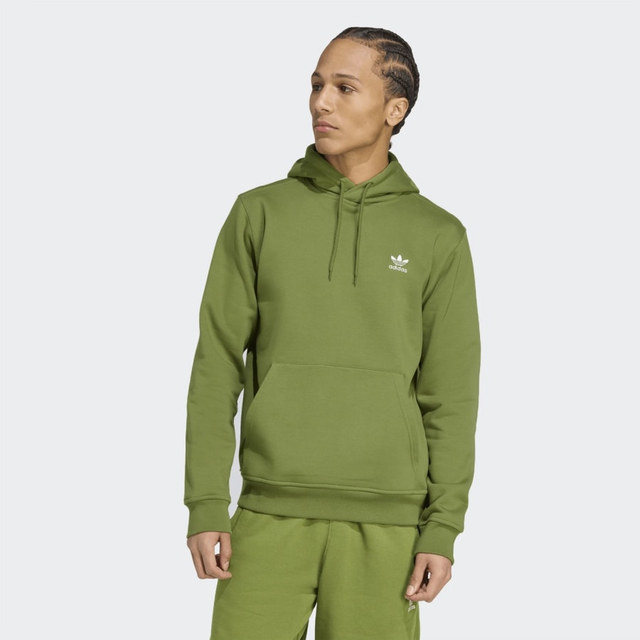 Image number 4 for adidas Originals Essential Hoodie Olive