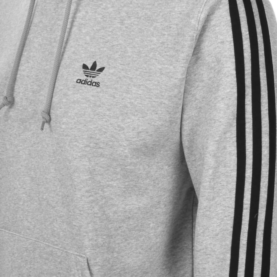 Image number 4 for adidas Originals 3 Stripes Hoodie Grey Heather