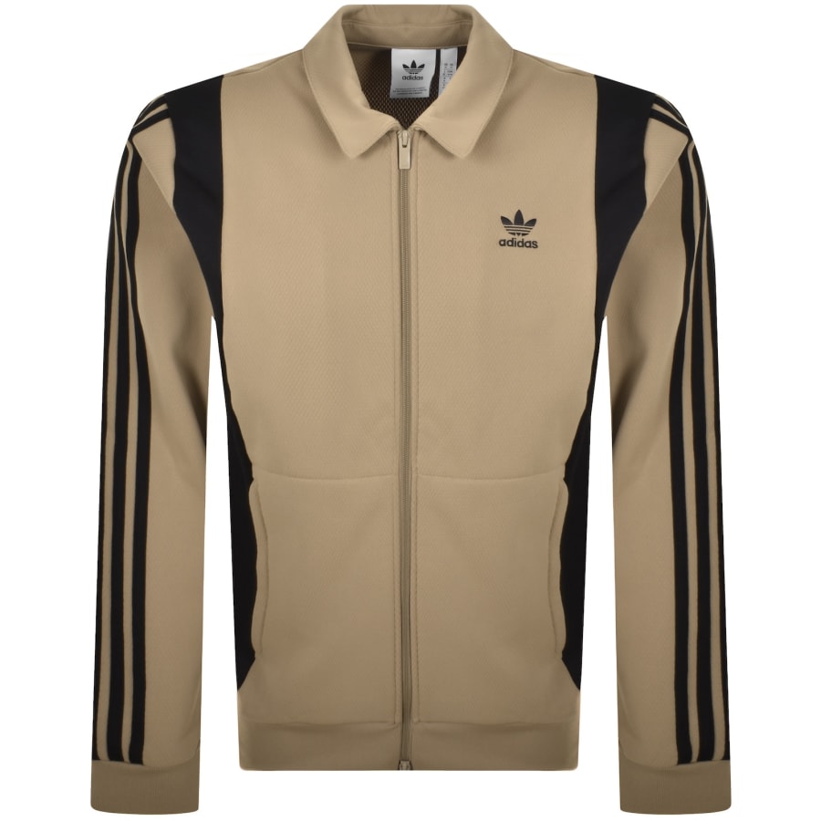 Image number 1 for adidas Adicolour Panel Track Top Brown