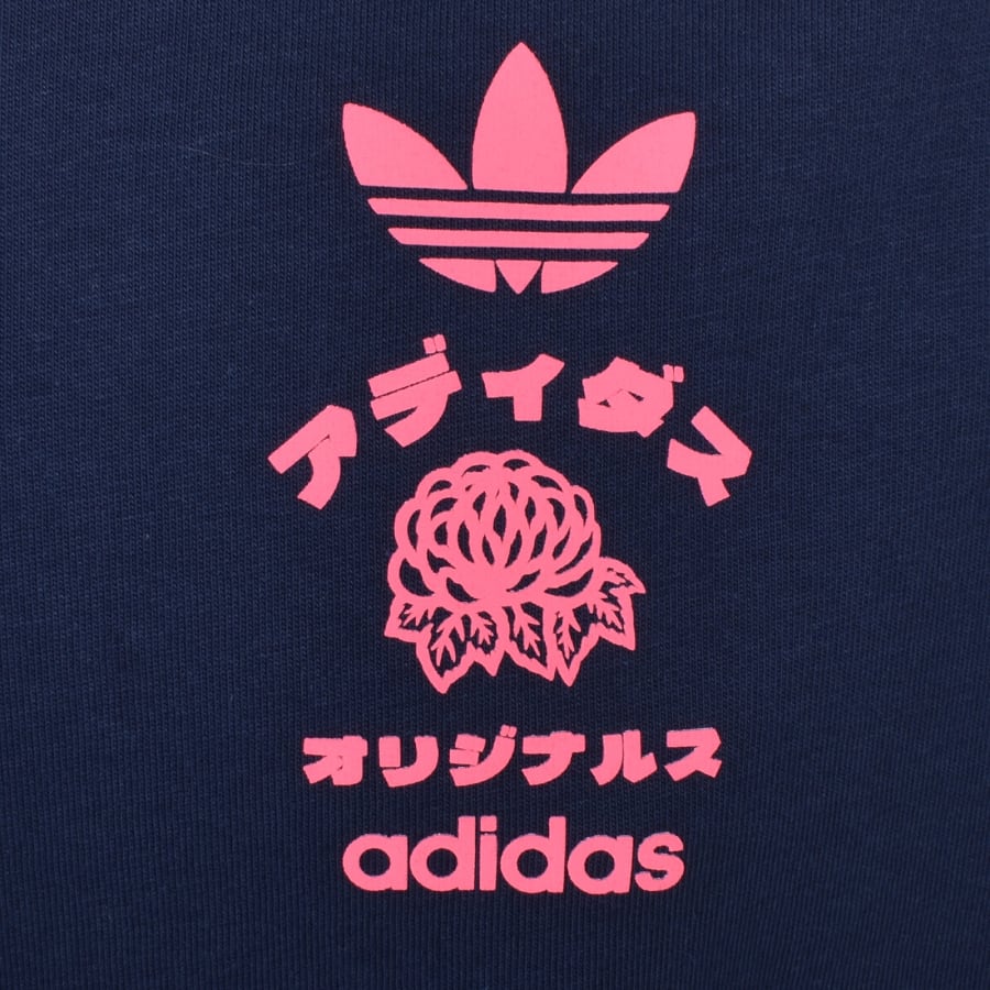 Image number 4 for adidas Originals Japan Florals T Shirt Indigo