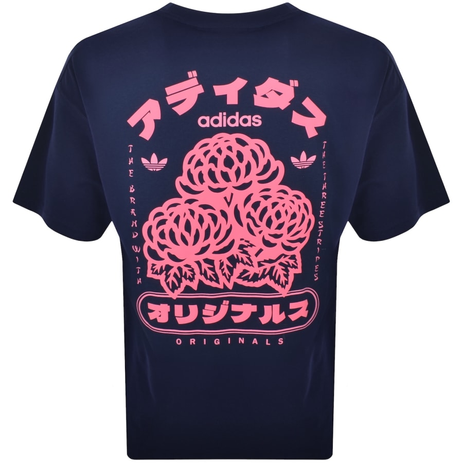 Image number 5 for adidas Originals Japan Florals T Shirt Indigo