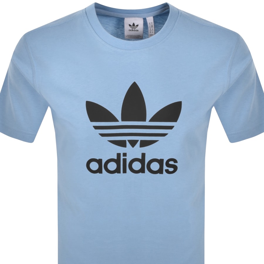 Image number 2 for adidas Originals Trefoil T Shirt Ash Blue