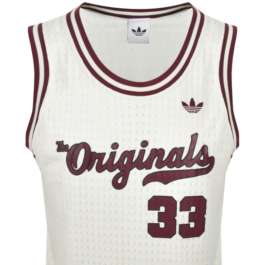 Image number 2 for adidas Originals Basketball Jersey Vest Ivory
