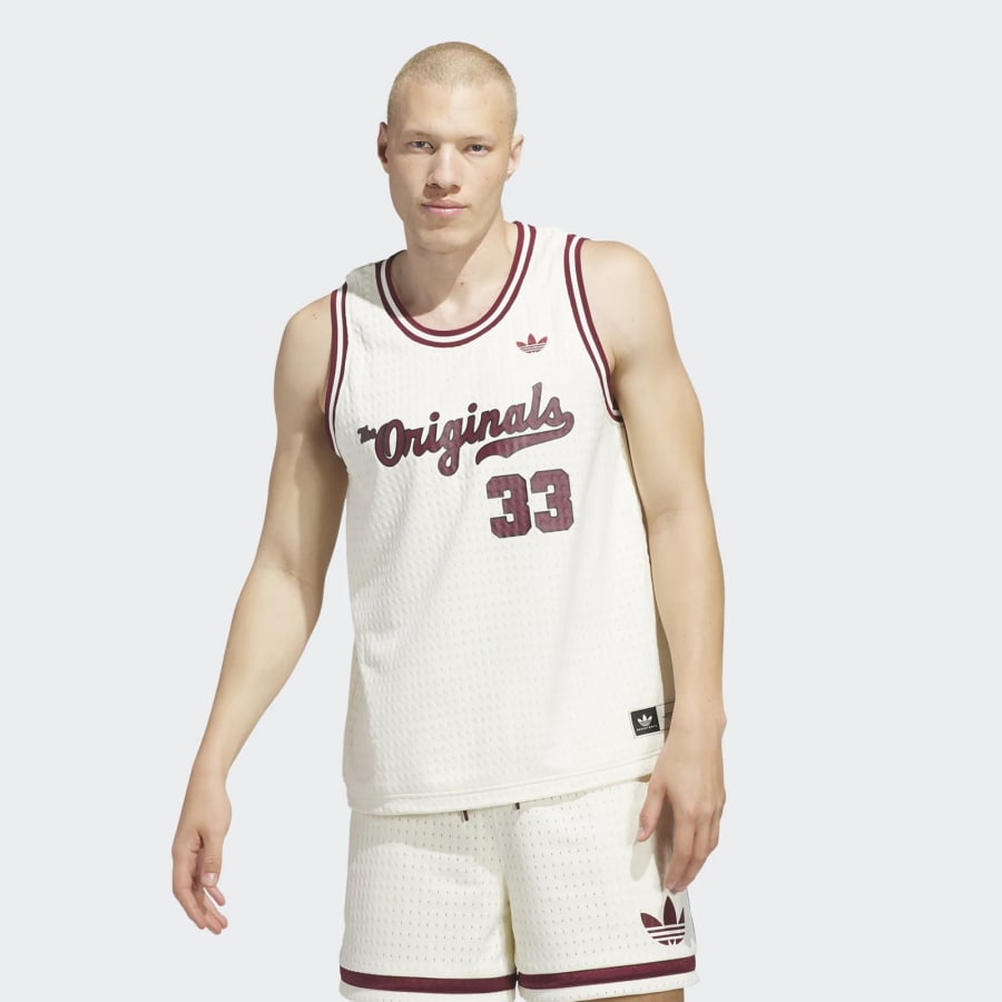 Image number 4 for adidas Originals Basketball Jersey Vest Ivory