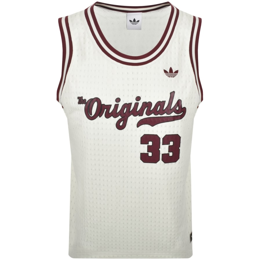 Image number 1 for adidas Originals Basketball Jersey Vest Ivory