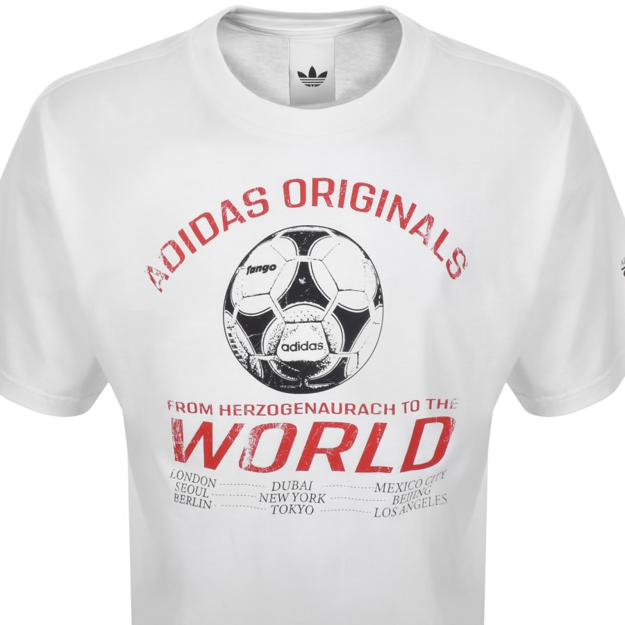 Image number 2 for adidas 90s Football Graphic T Shirt White