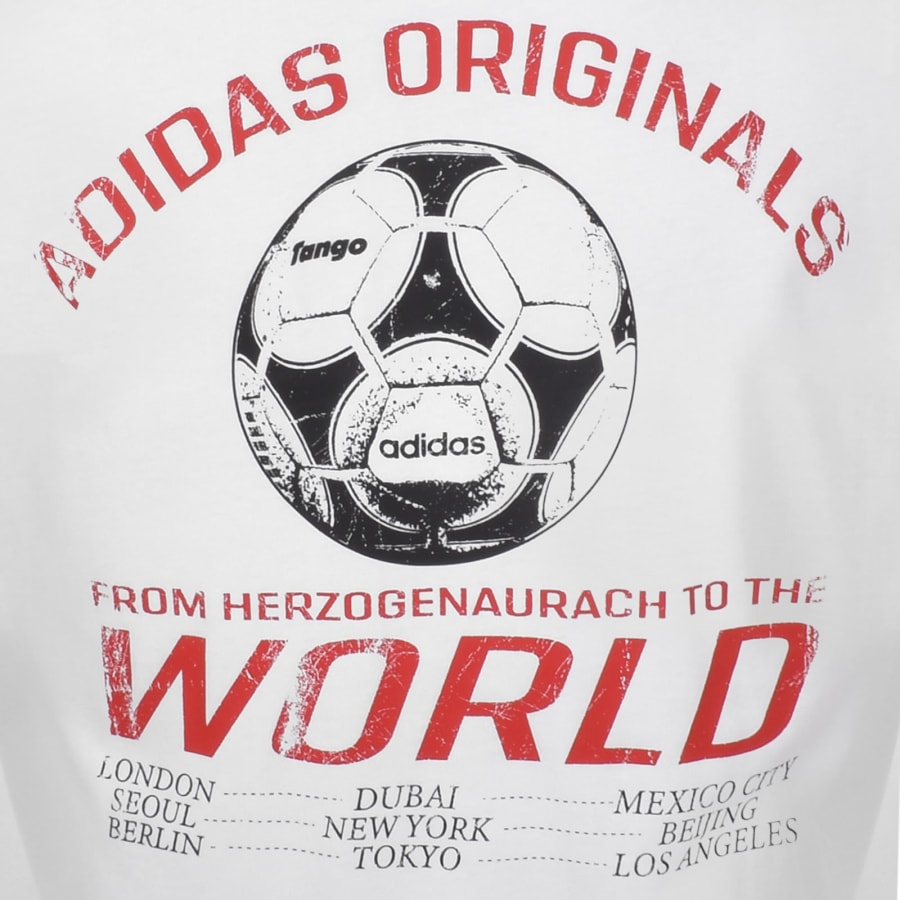 Image number 3 for adidas 90s Football Graphic T Shirt White