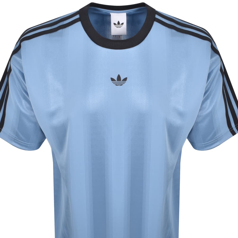 Image number 2 for adidas Originals Jacquard Jersey T Shirt Blue