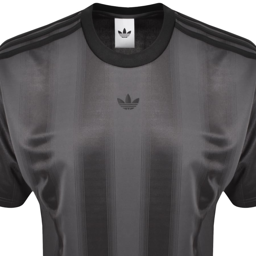 Image number 2 for adidas Originals Jacquard Jersey T Shirt Grey