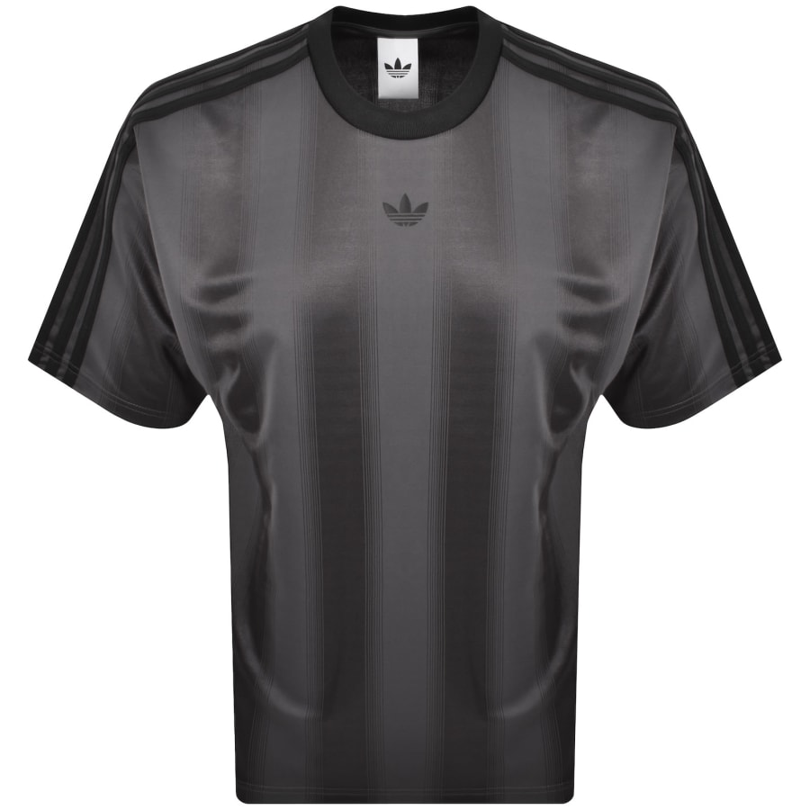 Image number 1 for adidas Originals Jacquard Jersey T Shirt Grey