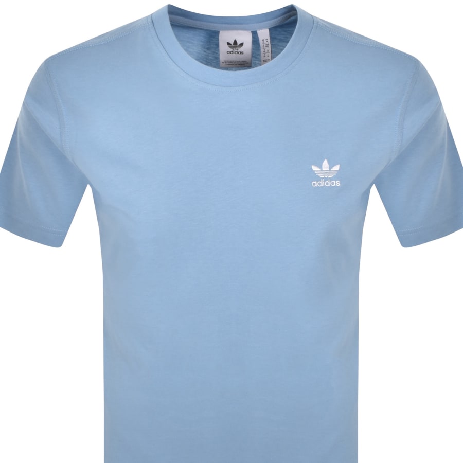 Image number 2 for adidas Trefoil Essential T Shirt Ash Blue