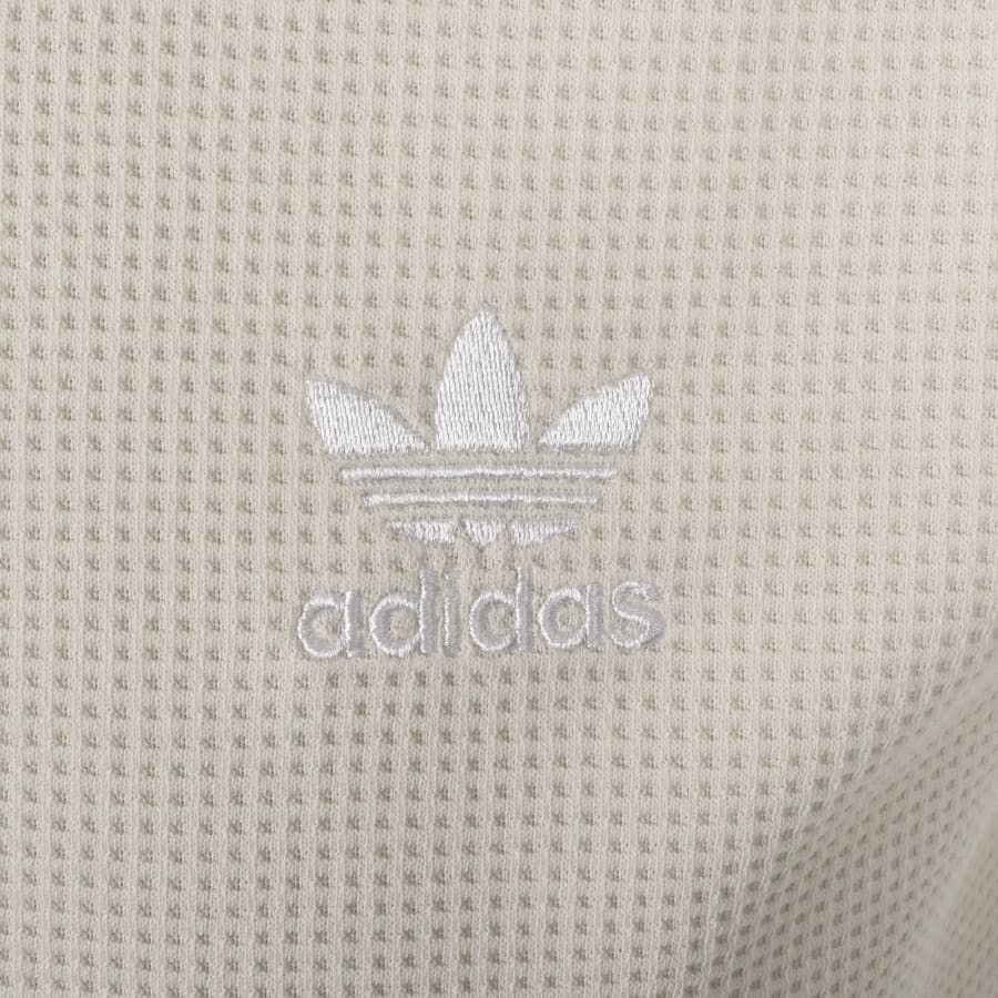 Image number 3 for adidas Originals Essential Waffle T Shirt Cream