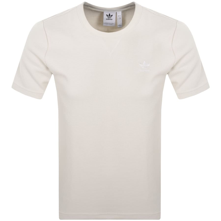 Image number 1 for adidas Originals Essential Waffle T Shirt Cream