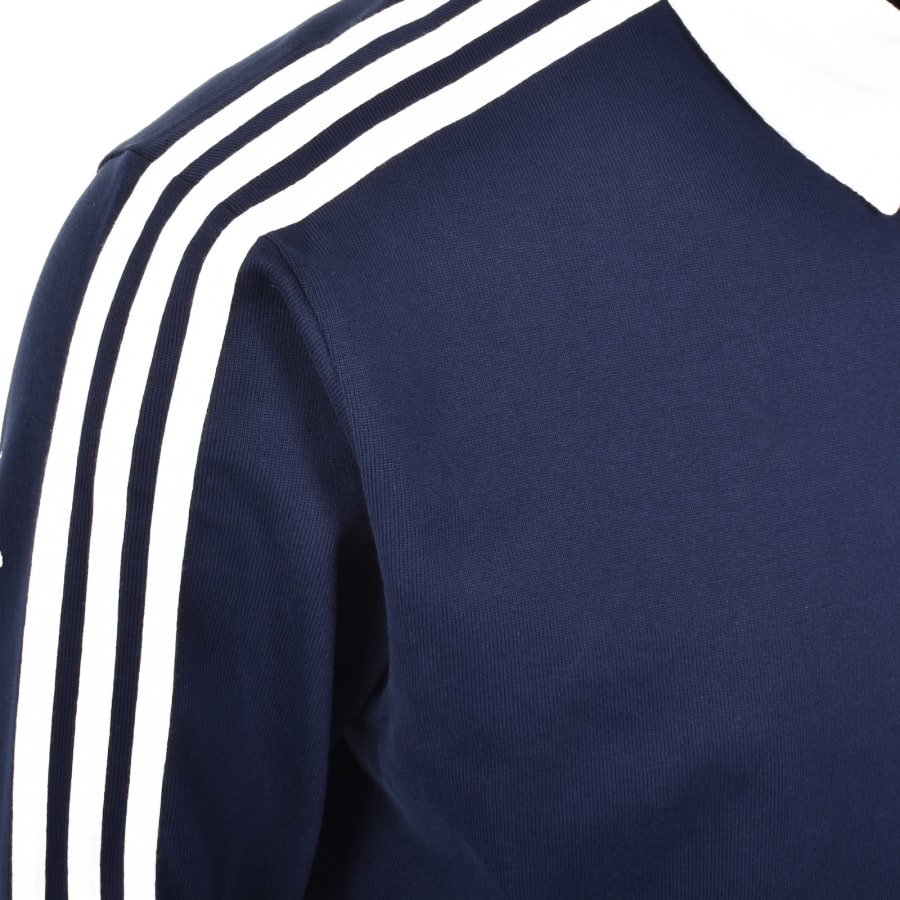 Image number 4 for adidas Originals Rugby Long Sleeve Polo Navy