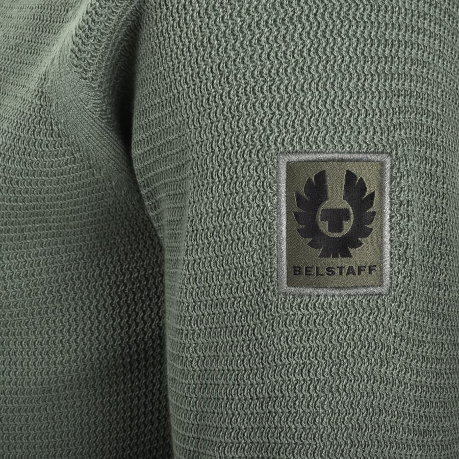 Image number 4 for Belstaff Guide Crew Neck Jumper Green