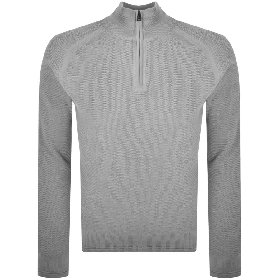 Image number 2 for Belstaff Guide Quarter Zip Jumper Grey