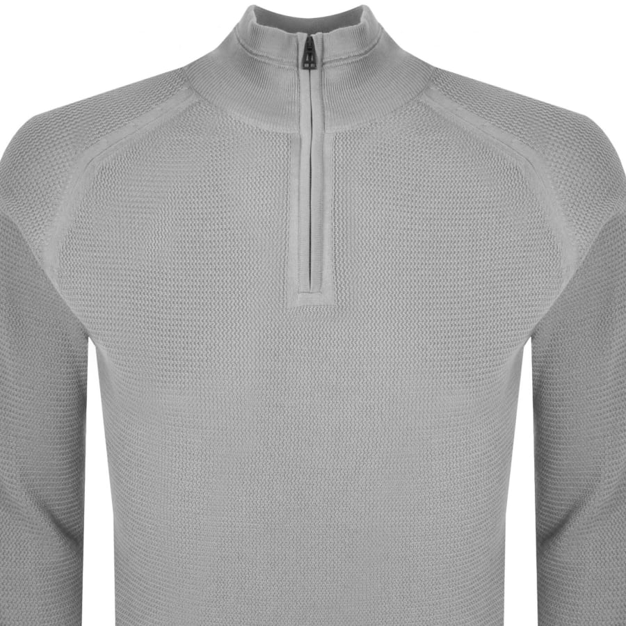 Image number 3 for Belstaff Guide Quarter Zip Jumper Grey