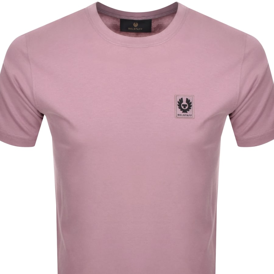 Image number 2 for Belstaff Short Sleeve Logo T Shirt Pink