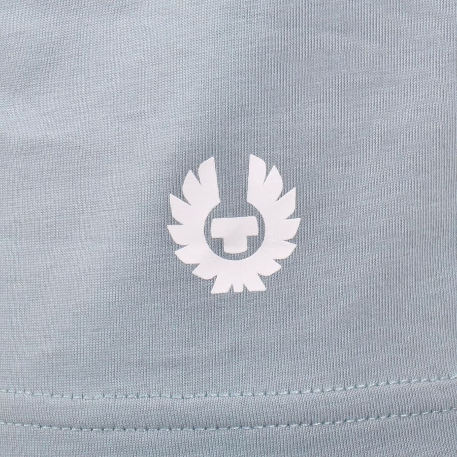 Image number 4 for Belstaff Short Sleeve Logo T Shirt Quarry Blue