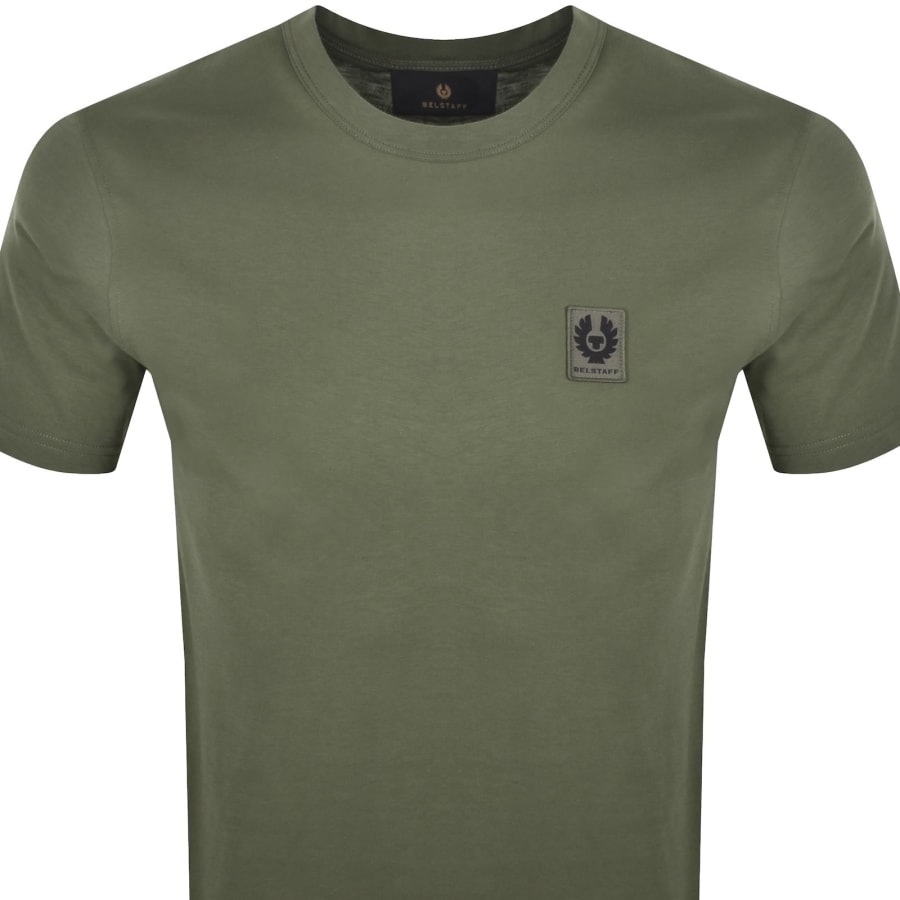 Image number 2 for Belstaff Short Sleeve Logo T Shirt Olive