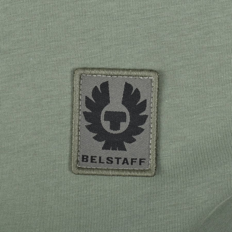 Image number 3 for Belstaff Short Sleeve Logo T Shirt Sage Green