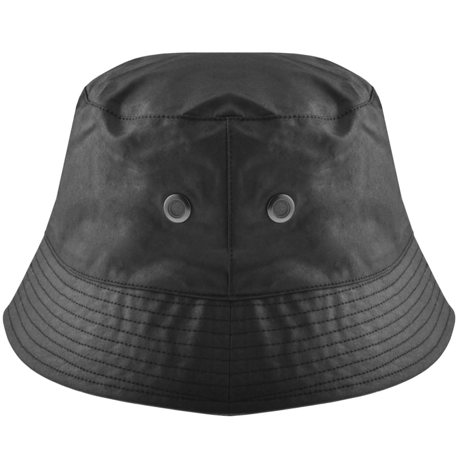 Image number 2 for Belstaff Waxed Cotton Bucket Hat Black