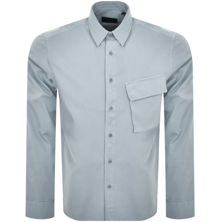 Image number 2 for Belstaff Scale Long Sleeved Shirt Blue