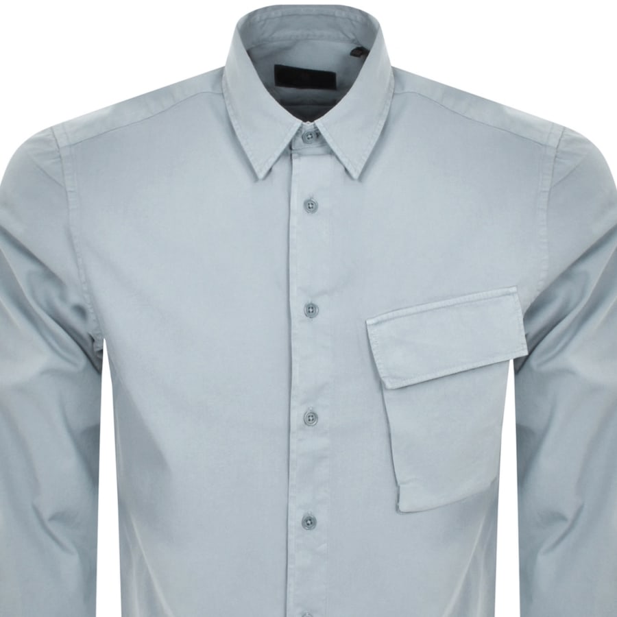 Image number 3 for Belstaff Scale Long Sleeved Shirt Blue