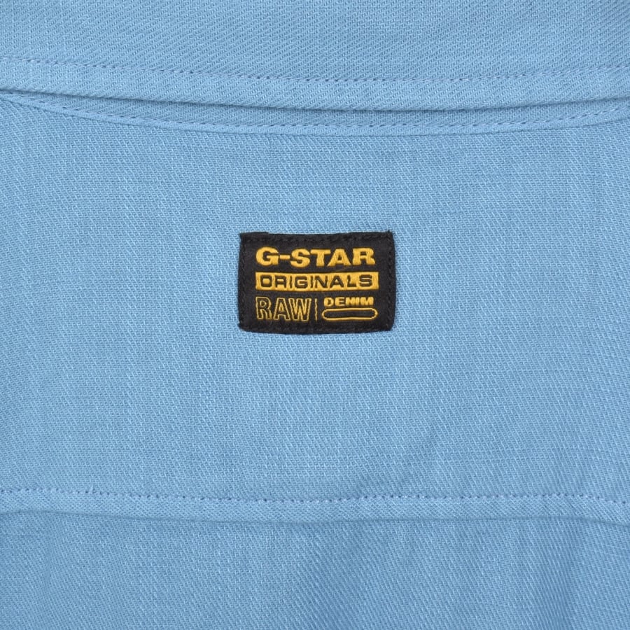 Image number 4 for G-Star Marine Slim Short Sleeved Shirt Blue