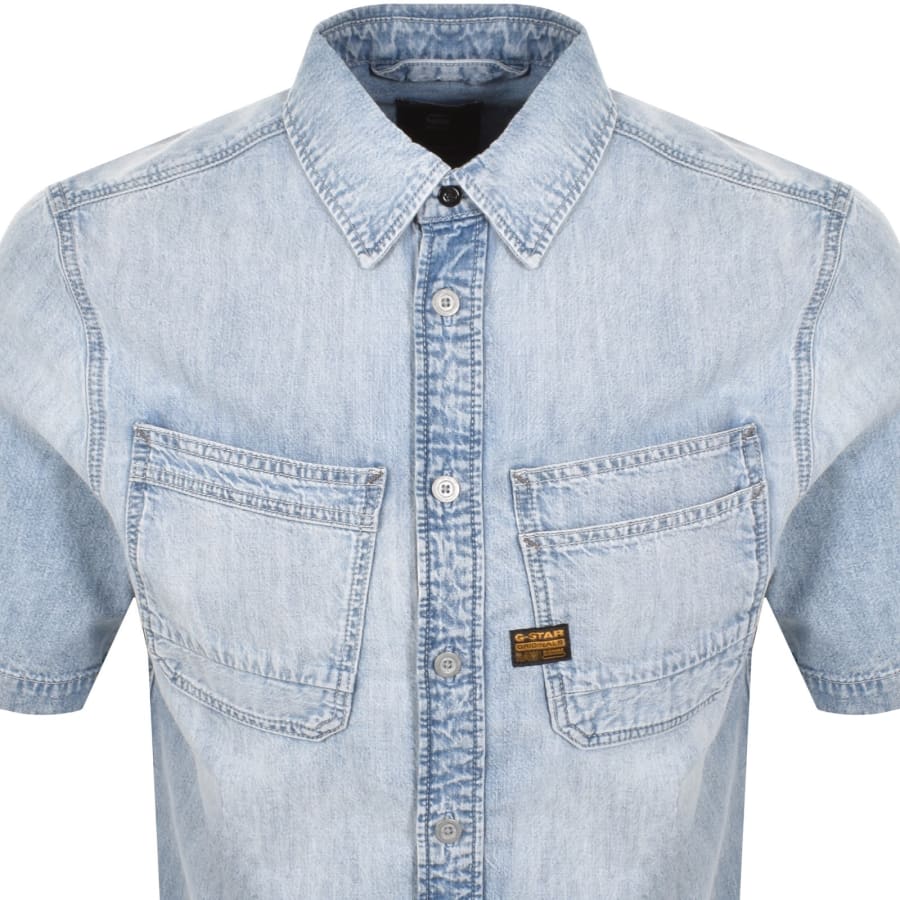 Image number 2 for G-Star Regular Short Sleeved Shirt Blue