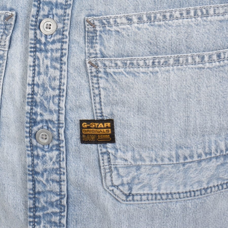 Image number 3 for G-Star Regular Short Sleeved Shirt Blue