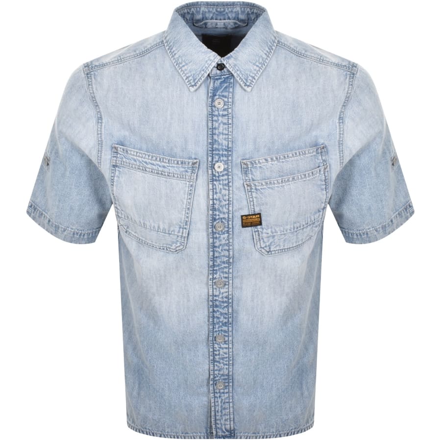 Image number 1 for G-Star Regular Short Sleeved Shirt Blue