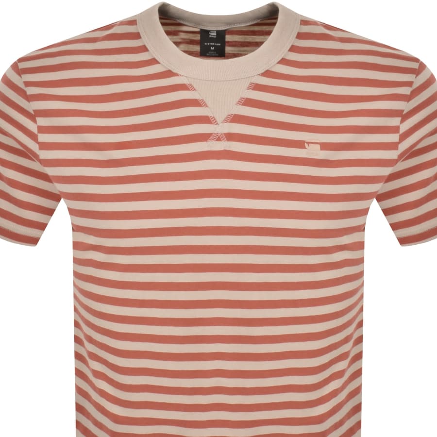 Image number 2 for G-Star Nifious Striped T Shirt Beige