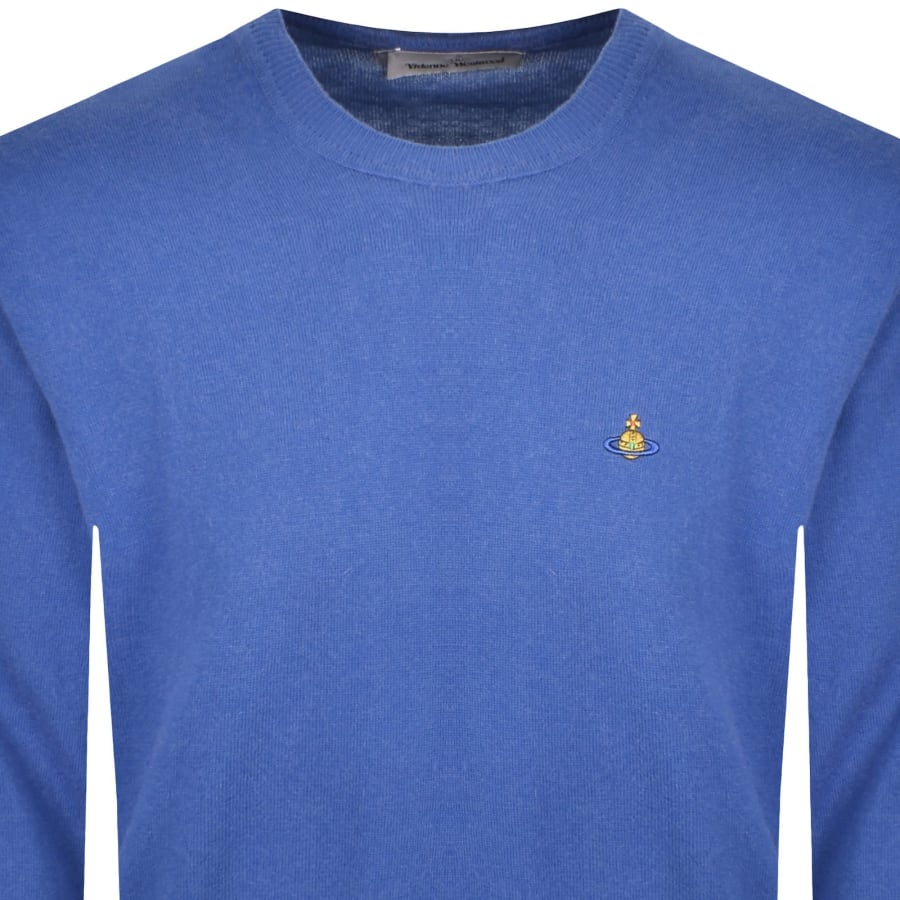 Image number 2 for Vivienne Westwood Alex Round Neck Jumper Blue