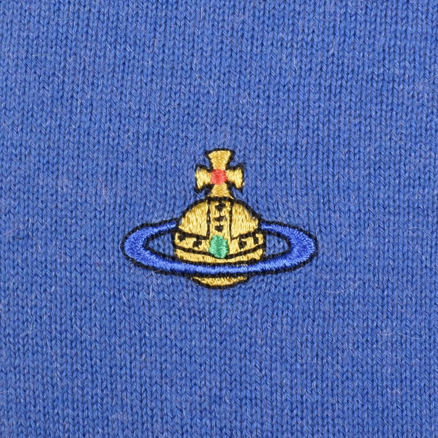 Image number 3 for Vivienne Westwood Alex Round Neck Jumper Blue