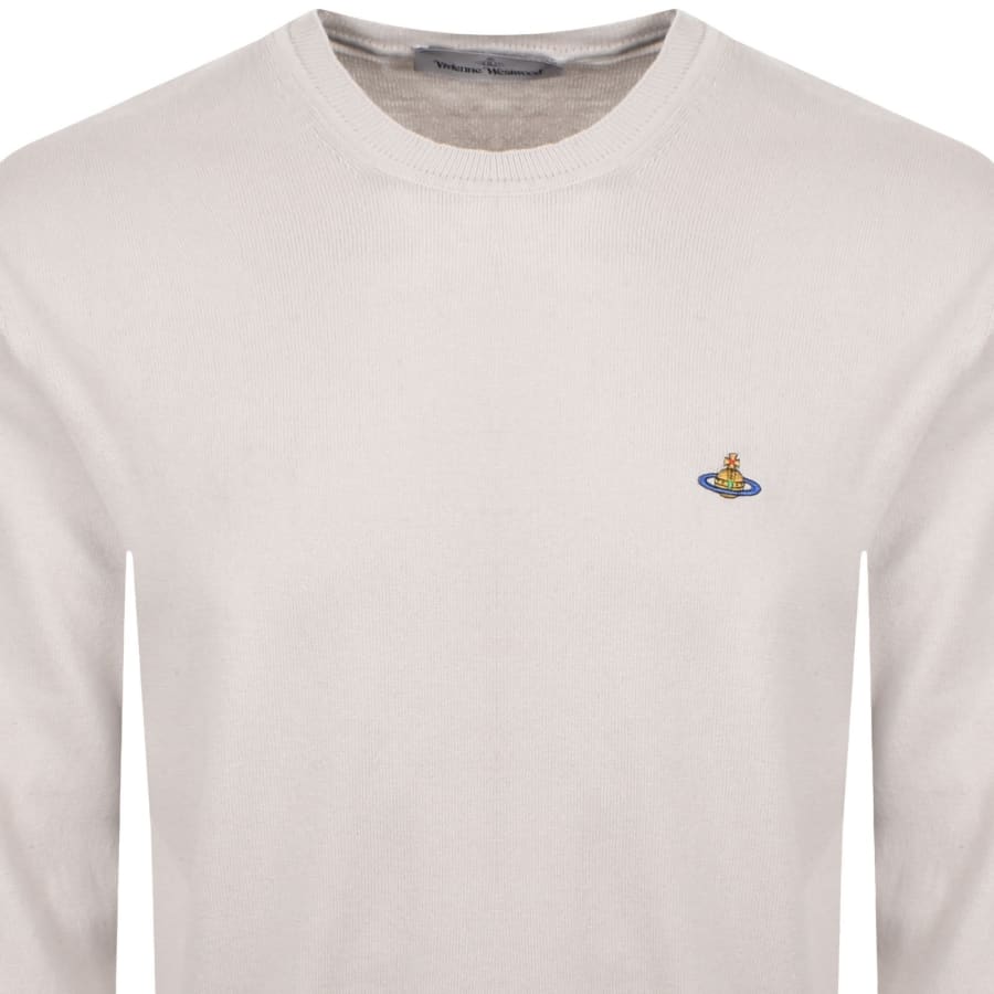 Image number 2 for Vivienne Westwood Alex Round Neck Jumper Beige