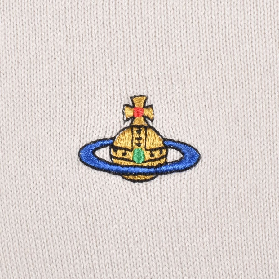 Image number 3 for Vivienne Westwood Alex Round Neck Jumper Beige