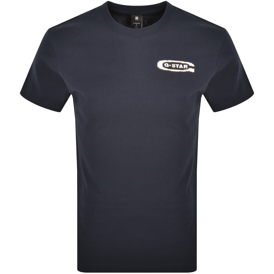 Image number 2 for G-Star Back Graphic Arch T Shirt Navy
