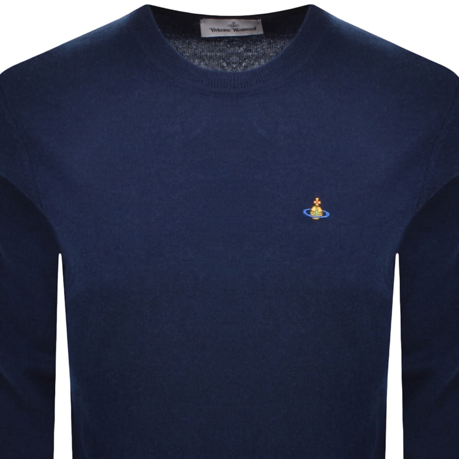 Image number 2 for Vivienne Westwood Alex Round Neck Jumper Navy