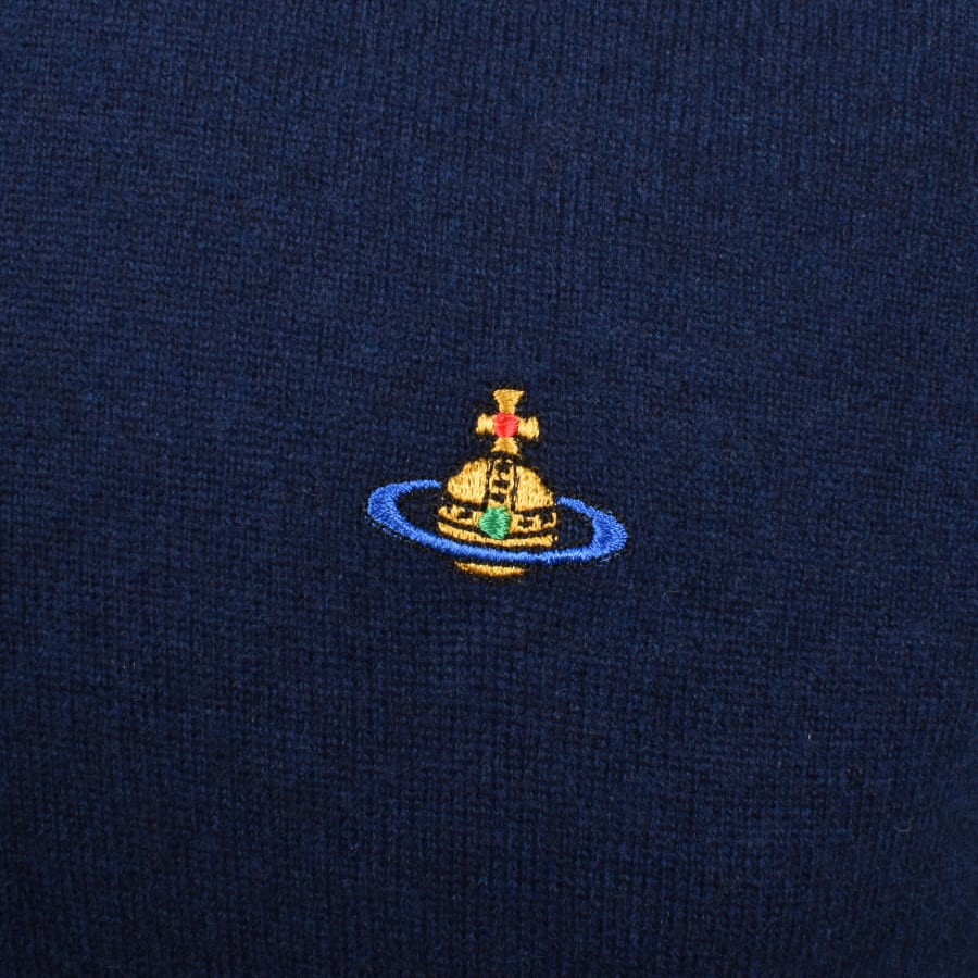 Image number 3 for Vivienne Westwood Alex Round Neck Jumper Navy