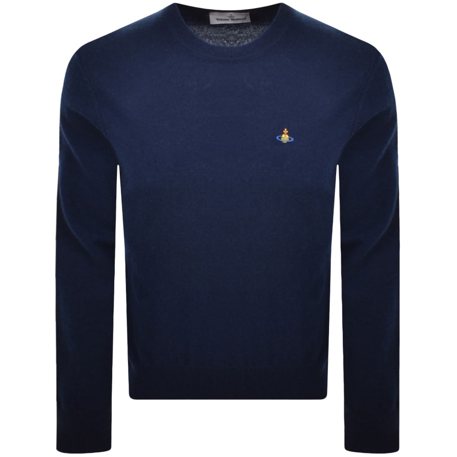 Image number 1 for Vivienne Westwood Alex Round Neck Jumper Navy